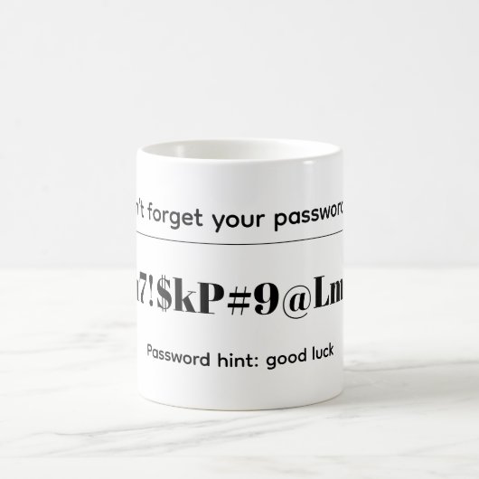 Mug Mot de passe drôle (Centre)
