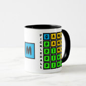 Mug MOT DE Passe JEU DINK Pickleball MONOGRAM (Devant droit)
