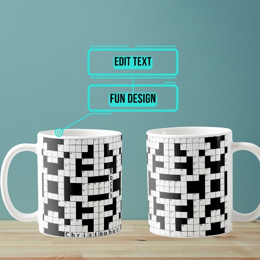 Mug Mot de passe-passe Puzzle personnalisé