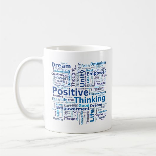 Mug Mot de réflexion positif Nuage - Bleu (Gauche)