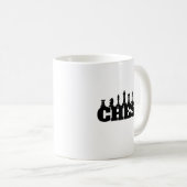 Mug Mot d'échecs Pièces noires Stratégie Jeu classique (Devant droit)