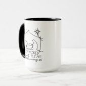Mug MOT DEVENU FLEXION Jean 1:14 Nativité Noël (Devant gauche)