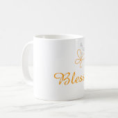 Mug Mot inspirant béni avec papillon (Devant gauche)