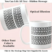 Mug Mot Nerd Message caché 126B Anniversaire drôle