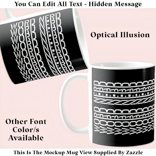 Mug Mot Nerd Message caché 126W Anniversaire drôle