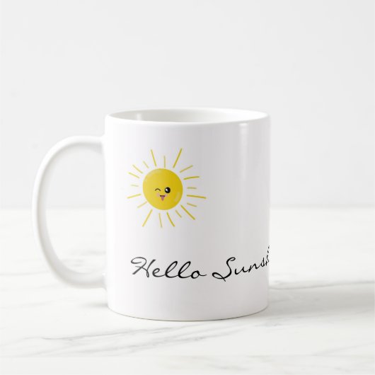 Mug Mot personnalisé Sun simple (Gauche)