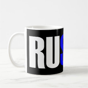 Mug Mot RUSSIE dans drapeau tricolore du pays
