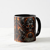 Mug Motard crâne de piston de moteur (Devant droit)