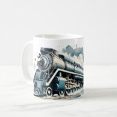 Mug Moteur à vapeur rétro américain classique (Devant gauche)