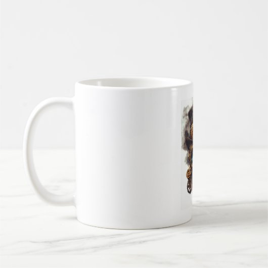Mug Moteur de crâne Steampunk (Gauche)