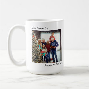 Mug Moteur minimaliste photo personnalisée de Noël