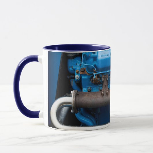 Mug Moteur Tracteur bleu (Gauche)