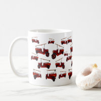 Moteur Vintage Rouge Avec Motif D'Échelle,