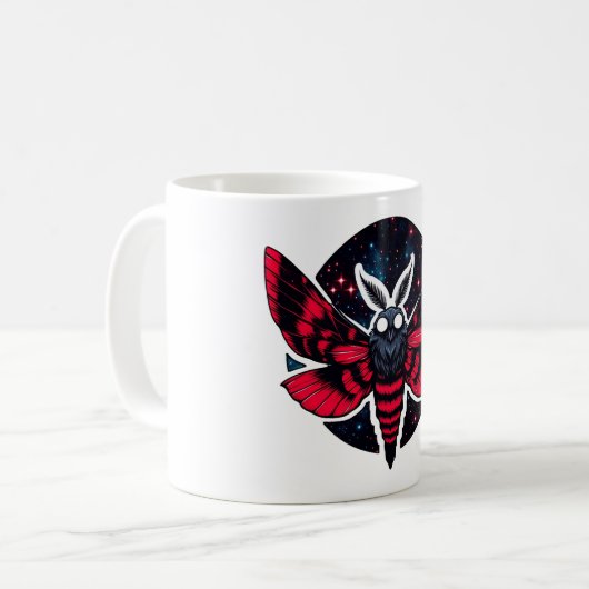 Mug Moth cosmique - Art Folklore Mothman (Devant gauche)