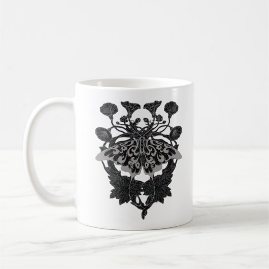 Mug Moth Talisman - Dessin Whimsigoth - Version blanch (Gauche)