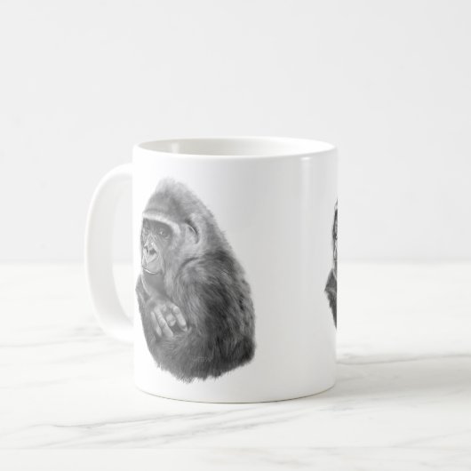 Mug Mother gorilla mugcup 母ゴリラのマグカップ (Devant gauche)