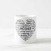 Mug Mother world cloud coffee mug- Beautiful, caring,  (Centre)