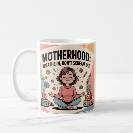 Mug Motherhood Breathe In Calm Art (Gauche)