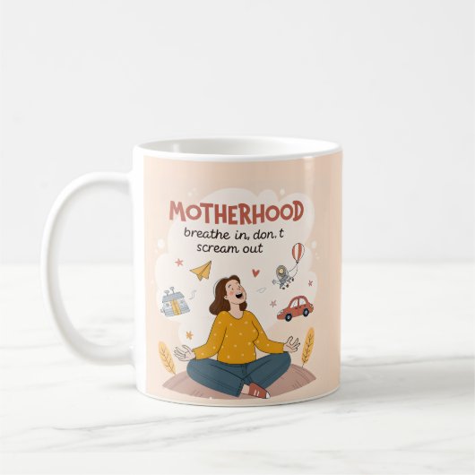 Mug Motherhood Breathe In Calm Art (Gauche)