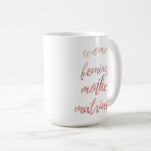 Mug Mother's Day Feminist Typography Rose Gold  (Devant droit)