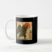 Mug Mothman Samurai Japanese Warrior Costume Sumi-e Ar (Gauche)