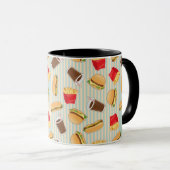 Mug Motif 2 d'aliments de préparation rapide (Devant droit)