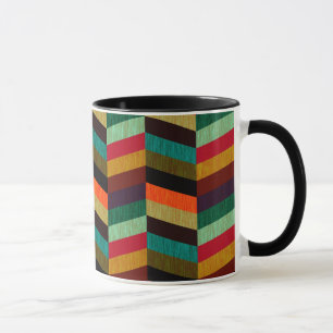 Mug Motif à carreaux bicolores colorés