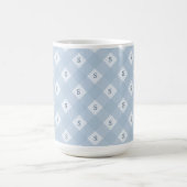 Mug Motif à carreaux bleus et blancs avec initiale (Centre)