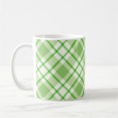 Mug Motif à carreaux diagonaux vert clair (Gauche)