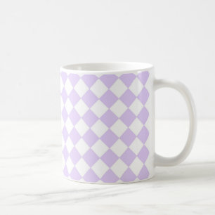 Mug Motif à carreaux diamant violet lilas
