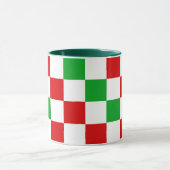 Mug Motif à carreaux rouge blanc vert  (Centre)