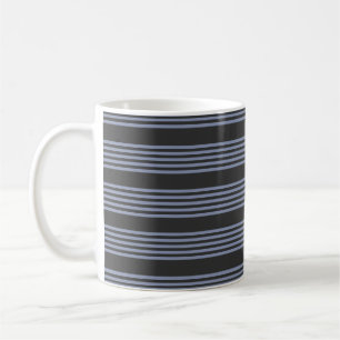 Mug Motif à cinq bandes bleu-gris et charbon
