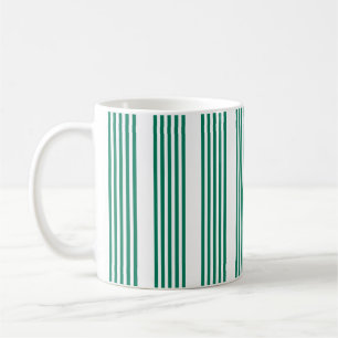 Mug Motif à cinq bandes vert et blanc de la forêt