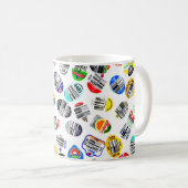 Mug Motif à code barre des légumes (Devant droit)