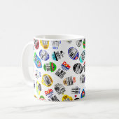 Mug Motif à code barre des légumes (Devant gauche)