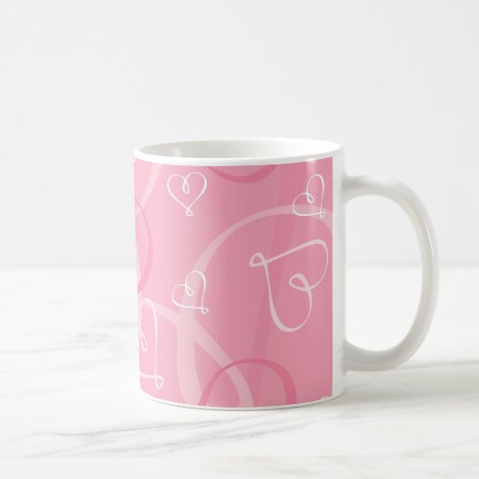Mug Motif à coeur rose (Droite)