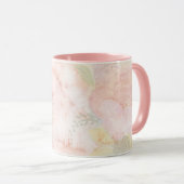 Mug Motif à Cravate Pastel rose doux (Devant droit)