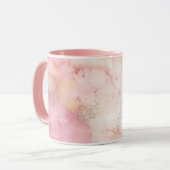 Mug Motif à Cravate Pastel rose doux (Devant gauche)
