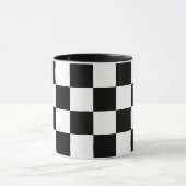 Mug Motif À damiers noir et blanc (Centre)