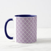 Mug Motif À damiers violet (Gauche)