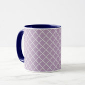 Mug Motif À damiers violet (Devant gauche)