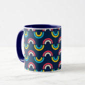 Mug Motif à demi-cercle multicolore (Devant gauche)