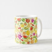 Mug Motif à doodle de fruits assoré (Devant droit)