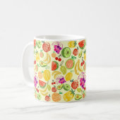 Mug Motif à doodle de fruits assoré (Devant gauche)