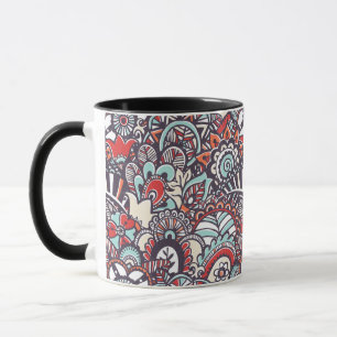 Mug Motif à doodle floral Paisley