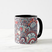 Mug Motif à doodle floral Paisley (Devant droit)