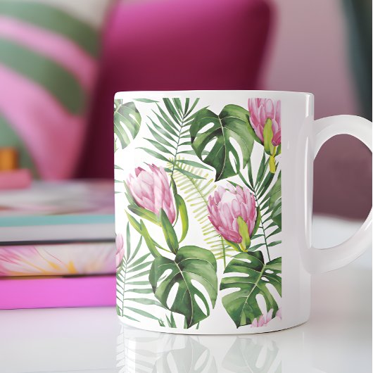 Mug Motif à feuilles de palme tropicales