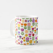 Mug Motif à fleurs de style scandinave (Devant gauche)