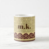 Mug Motif à fleurs d'or classique Monogram (Centre)