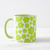 Mug Motif à fleurs en vert et blanc citron (Gauche)